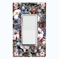 thumbnail image 1 of Metal Light Switch Plate Cover Lotus Pod Cotton Flower Plant Leaves FLW029, 1 of 13
