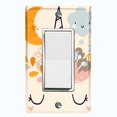 thumbnail image 1 of Metal Light Switch Plate Cover Magical Orange Rainbow Unicorn UNI010, 1 of 13