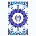 thumbnail image 1 of Metal Light Switch Plate Cover Mandala Blue White Ice Flower Tile Pattern MDL054, 1 of 13