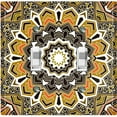 thumbnail image 1 of Metal Light Switch Plate Cover Mandala Orange Brown Flower Tile Pattern MDL058, 1 of 13