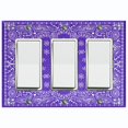thumbnail image 1 of Metal Light Switch Plate Cover Purple Floral Bandana Paisley Tile Pattern TIL047, 1 of 13