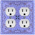 thumbnail image 1 of Metal Light Switch Plate Cover Purple Paisley Bandana Spotted Tile Pattern TIL082, 1 of 13