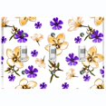 thumbnail image 1 of Metal Light Switch Plate Cover Purple Yellow Flowers Rosemary White FLW050, 1 of 1
