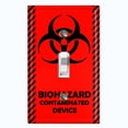 thumbnail image 1 of Metal Light Switch Plate Cover Red Contaminated Biohazard Sign SGN001, 1 of 13