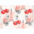 thumbnail image 1 of Metal Light Switch Plate Cover Romantic Paris  Eiffel Tower Letter Bicycle Red PRS011, 1 of 13