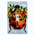 thumbnail image 1 of Metal Light Switch Plate Cover Unique Floral Lady Bug Sunflower Blue BUT016, 1 of 13