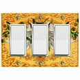 thumbnail image 1 of Metal Light Switch Plate Cover Unique Yellow Floral Bee Orange BUT021, 1 of 13