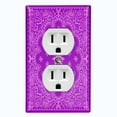 thumbnail image 1 of Metal Light Switch Plate Cover Violet Floral Bandana Paisley Tile Pattern TIL054, 1 of 13