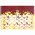 thumbnail image 1 of Metal Light Switch Plate Cover Yellow Fleur De Lis Damask Frame Trim Burgundy DAM061, 1 of 13