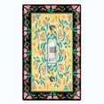 thumbnail image 1 of Metal Light Switch Plate Cover Yellow Flower Heart Mandala Tile Pattern TIL031, 1 of 15