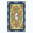 thumbnail image 1 of Metal Light Switch Plate Cover Yellow Orange Mandala Flower Heart Tile Pattern TIL033, 1 of 13