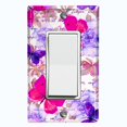 thumbnail image 1 of Metal Light Switch Plate Outlet Cover (Butterfly Rose Rink), 1 of 13