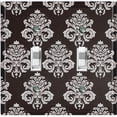 thumbnail image 1 of Metal Light Switch Plate Outlet Cover (Damask Black - Double Toggle), 1 of 2