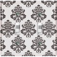 thumbnail image 1 of Metal Light Switch Plate Outlet Cover (Damask Gray - Double Toggle), 1 of 2