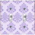 thumbnail image 1 of Metal Light Switch Plate Outlet Cover (Damask Purple - Double Toggle), 1 of 2