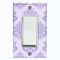thumbnail image 1 of Metal Light Switch Plate Outlet Cover (Damask Purple - Single Rocker), 1 of 2