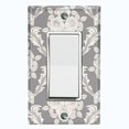 thumbnail image 1 of Metal Light Switch Plate Outlet Cover (Damask Rose Tan - Single Rocker), 1 of 2