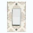 thumbnail image 1 of Metal Light Switch Plate Outlet Cover (Damask Tan - Single Rocker), 1 of 2