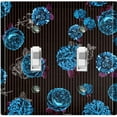 thumbnail image 1 of Metal Light Switch Plate Outlet Cover Dark Blue Roses Black Pinstripe Wallpaper ROS043, 1 of 13