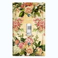 thumbnail image 1 of Metal Light Switch Plate Outlet Cover Elegant Pink Rose Frame ROS026, 1 of 13