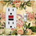 thumbnail image 1 of Metal Light Switch Plate Outlet Cover Elegant Pink Rose Frame ROS026, 1 of 13