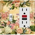thumbnail image 1 of Metal Light Switch Plate Outlet Cover Elegant Pink Rose Frame ROS026, 1 of 13