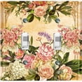 thumbnail image 1 of Metal Light Switch Plate Outlet Cover Elegant Pink Rose Frame ROS026, 1 of 13