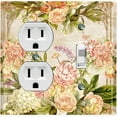 thumbnail image 1 of Metal Light Switch Plate Outlet Cover Elegant Vintage Rose Frame ROS028, 1 of 13