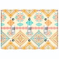 thumbnail image 1 of Metal Light Switch Plate Outlet Cover Ethnic Aztec Tribal Pattern Yellow SFR063, 1 of 13