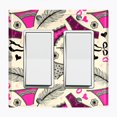 thumbnail image 1 of Metal Light Switch Plate Outlet Cover (Feather Panty - Double Rocker), 1 of 2