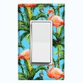 thumbnail image 1 of Metal Light Switch Plate Outlet Cover (Flamingo Tree - Single Rocker), 1 of 2