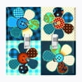 thumbnail image 1 of Metal Light Switch Plate Outlet Cover (Flower Patch Neon - Double Toggle), 1 of 2