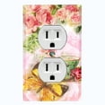 thumbnail image 1 of Metal Light Switch Plate Outlet Cover Flower Rose Teacup ROS005, 1 of 13