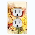 thumbnail image 1 of Metal Light Switch Plate Outlet Cover Flower Rose Teacup ROS006, 1 of 13