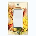 thumbnail image 1 of Metal Light Switch Plate Outlet Cover Flower Rose Teacup ROS006, 1 of 13