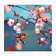 thumbnail image 1 of Metal Light Switch Plate Outlet Cover (Flower Sakura - Double Toggle), 1 of 2