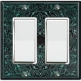 thumbnail image 1 of Metal Light Switch Plate Outlet Cover (French Victorian Frame - Double Rocker), 1 of 2