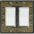 thumbnail image 1 of Metal Light Switch Plate Outlet Cover (French Victorian Frame - Double Rocker), 1 of 2