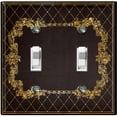 thumbnail image 1 of Metal Light Switch Plate Outlet Cover (French Victorian Frame - Double Toggle), 1 of 2