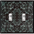 thumbnail image 1 of Metal Light Switch Plate Outlet Cover (French Victorian Frame - Double Toggle), 1 of 2