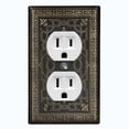thumbnail image 1 of Metal Light Switch Plate Outlet Cover (French Victorian Frame - Single Duplex), 1 of 2