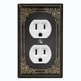 thumbnail image 1 of Metal Light Switch Plate Outlet Cover (French Victorian Frame - Single Duplex), 1 of 2