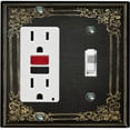thumbnail image 1 of Metal Light Switch Plate Outlet Cover (French Victorian Frame - Single Rocker Single Toggle), 1 of 2