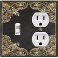 thumbnail image 1 of Metal Light Switch Plate Outlet Cover (French Victorian Frame - Single Toggle Single Duplex), 1 of 2