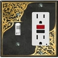 thumbnail image 1 of Metal Light Switch Plate Outlet Cover (French Victorian Frame - Single Toggle Single Rocker), 1 of 2