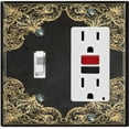 thumbnail image 1 of Metal Light Switch Plate Outlet Cover (French Victorian Frame - Single Toggle Single Rocker), 1 of 2