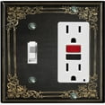 thumbnail image 1 of Metal Light Switch Plate Outlet Cover (French Victorian Frame - Single Toggle Single Rocker), 1 of 2