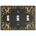 thumbnail image 1 of Metal Light Switch Plate Outlet Cover (French Victorian Frame - Triple Toggle), 1 of 2