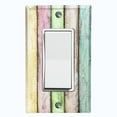 thumbnail image 1 of Metal Light Switch Plate Outlet Cover (Image Of Colorful Wooden Fence FEN001), 1 of 13