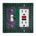 thumbnail image 1 of Metal Light Switch Plate Outlet Cover (Image Of Purple Stone Fleur De Lis FDL007), 1 of 14